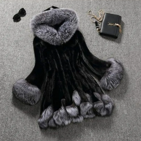 Faux Mink Fur Coat