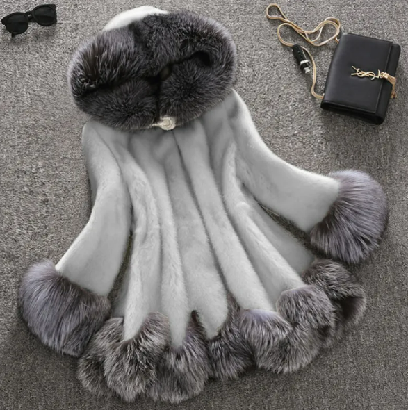 Faux Mink Fur Coat