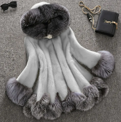 Faux Mink Fur Coat